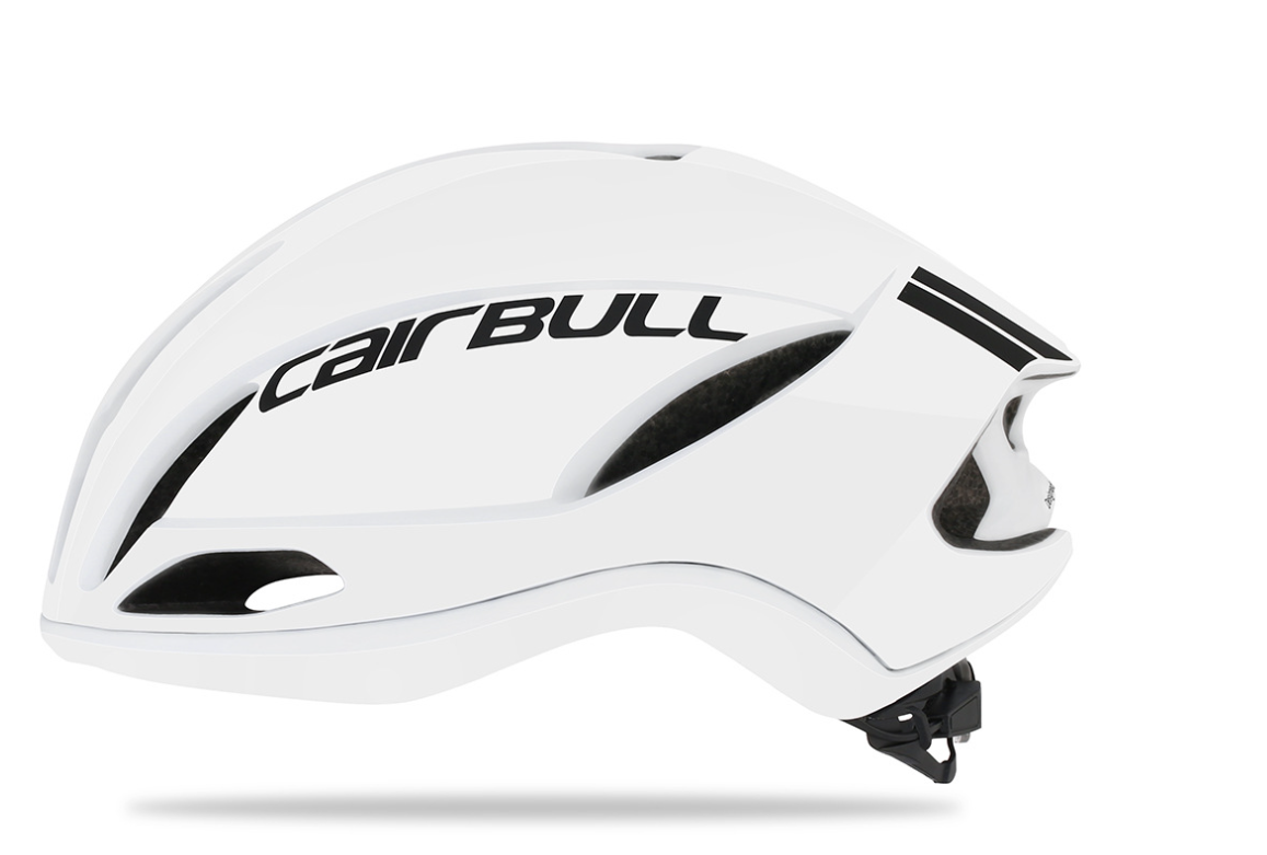 Casco Cairbull de carreras aerodinámico blanco con gafas para ciclismo